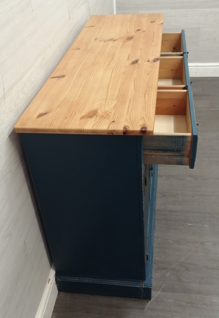 Shabby Chic Blue Painted Sideboard