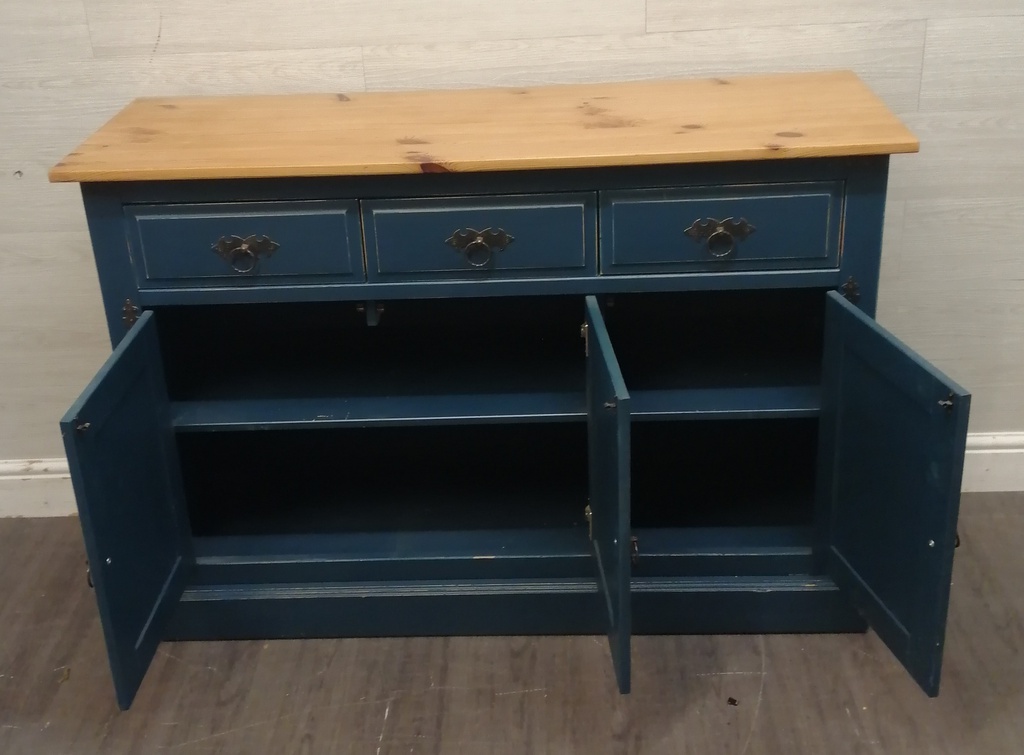 Shabby Chic Blue Painted Sideboard