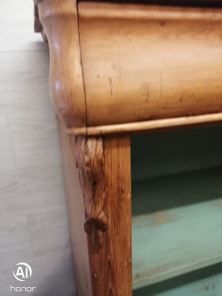Lovely old pine bookcase with drawer