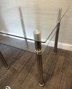 Modern neat glass dining table
