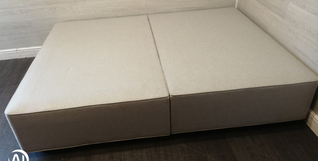 Quality 5ft  Sprung Top Grey Divan Base