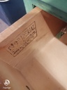 THREE DRAWER PAINTED CREAM AND GREEN CHEST