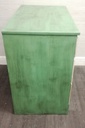 THREE DRAWER PAINTED CREAM AND GREEN CHEST