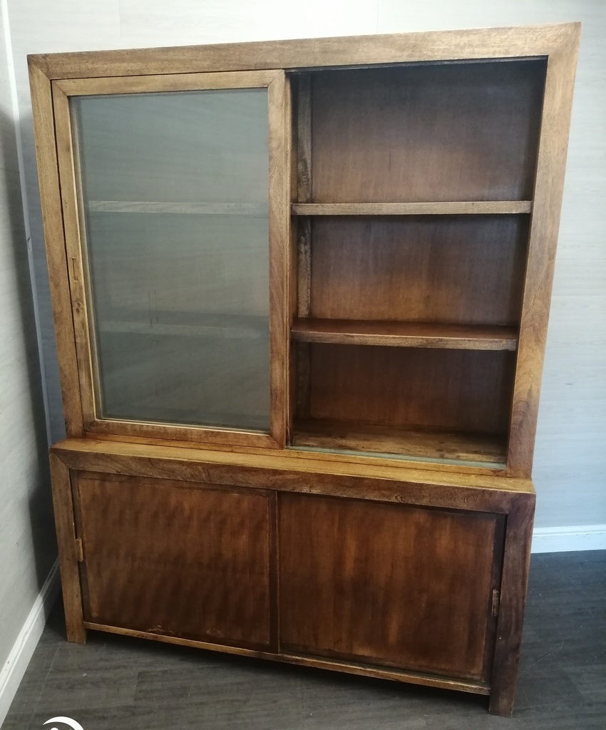 Sliding door glazed display unit