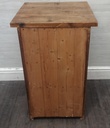 Three drawer rustic pine bedside chest