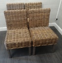 Four x Wicker Dining Chairs
