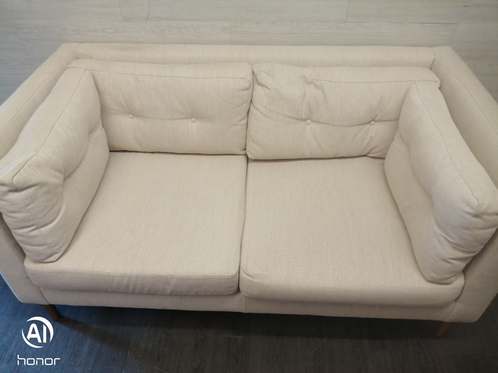 Modern Two Seater Cream Sofa