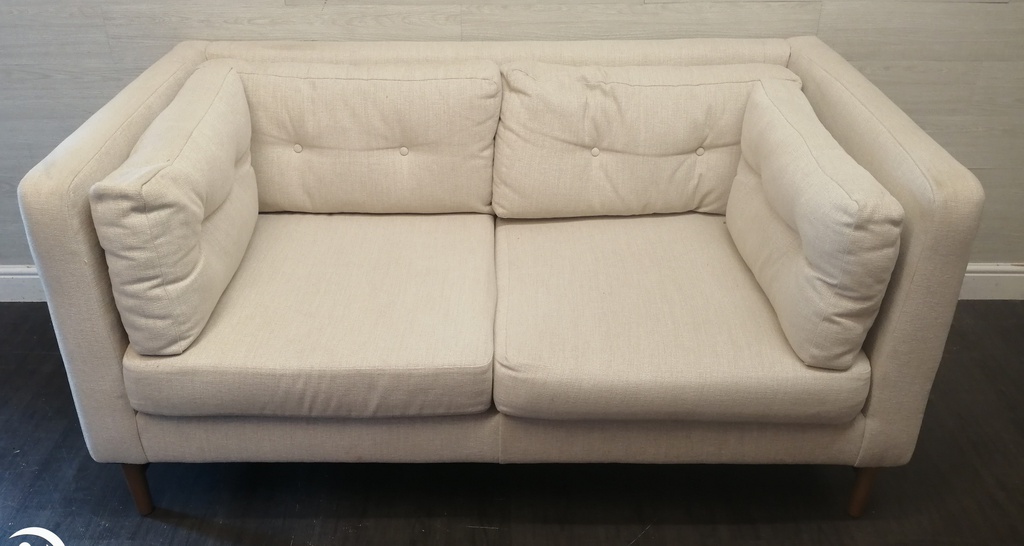 Modern Two Seater Cream Sofa