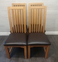 4 X OAK DINING CHAIRS