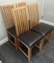 4 X OAK DINING CHAIRS