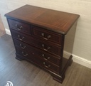 Lovely neat repro mahogany chest of five drawers