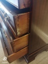 Lovely neat repro mahogany chest of five drawers