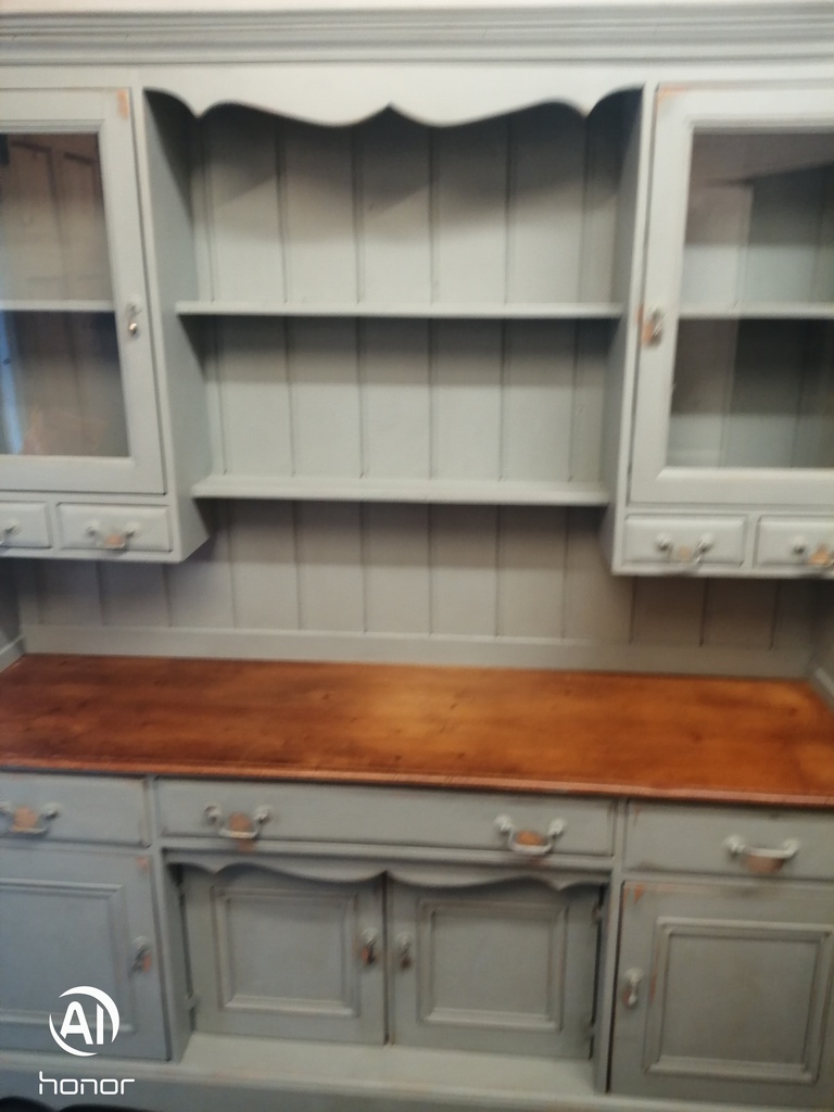 GREAT LARGE  PAINTED PINE DRESSER