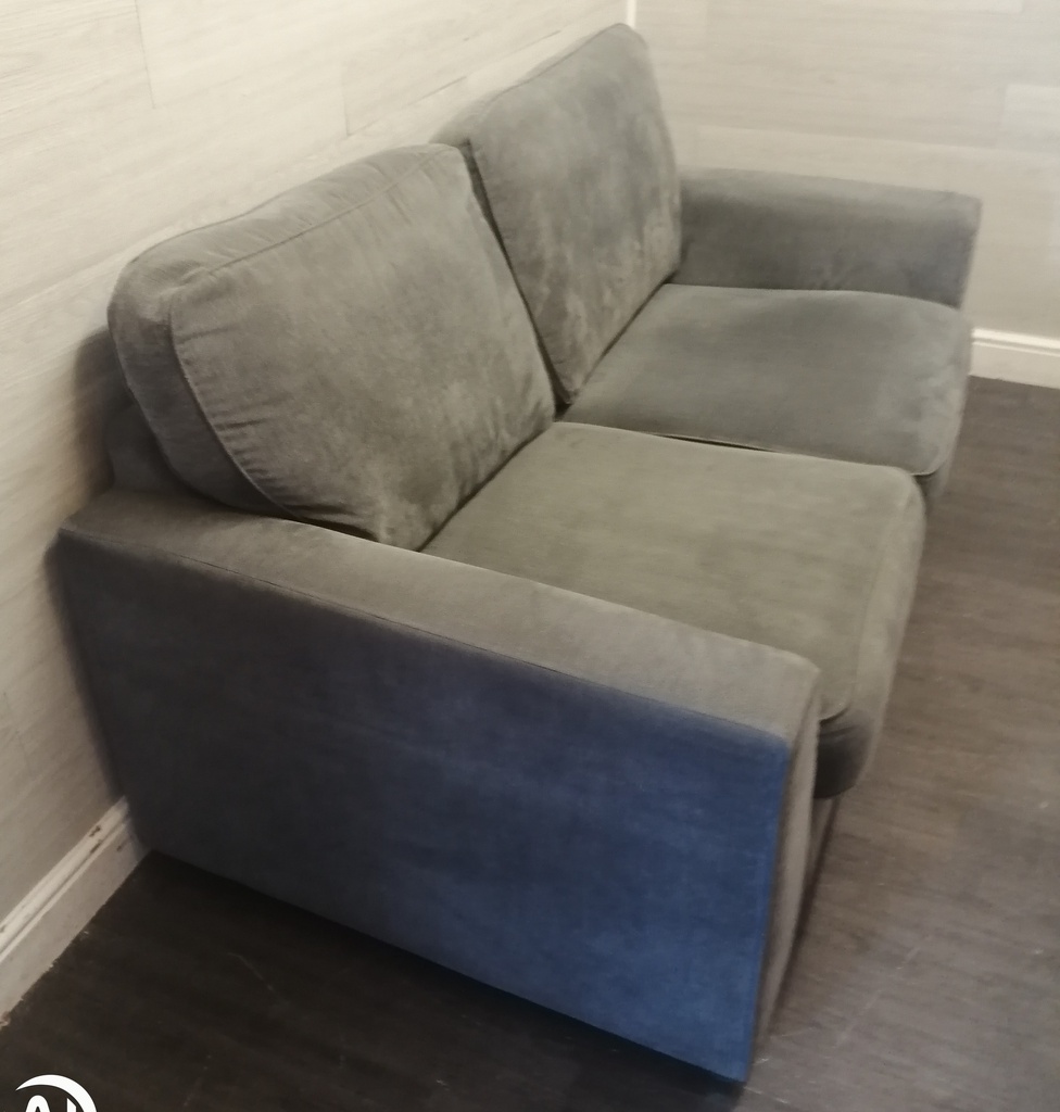Grey two seater sofa