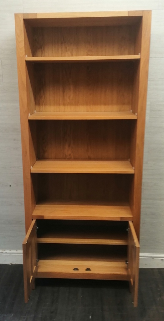 Oak Cupboard Base Bookcase