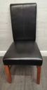 6 x  Brown Leather Style Dining Chairs