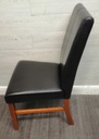 6 x  Brown Leather Style Dining Chairs