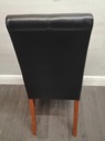 6 x  Brown Leather Style Dining Chairs