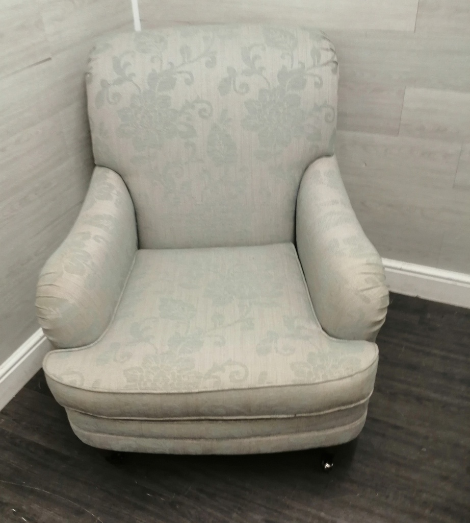 Lovely blue toned armchair and footstool from M &amp; S