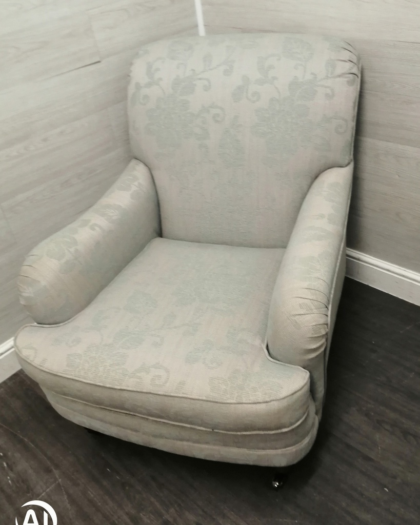 Lovely blue toned armchair and footstool from M &amp; S