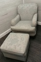 Lovely blue toned armchair and footstool from M &amp; S
