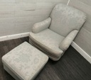Lovely blue toned armchair and footstool from M &amp; S