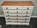 SHAKER STYLE CREAM CHEST OF 12 DRAWERS