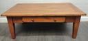 Rustic Pine Coffee Table with Drawer