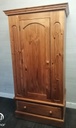 Quality solid pine single door wardrobe with drawer