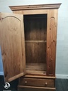 Quality solid pine single door wardrobe with drawer
