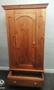 Quality solid pine single door wardrobe with drawer
