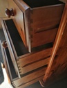 Quality solid pine three drawer bedside chest