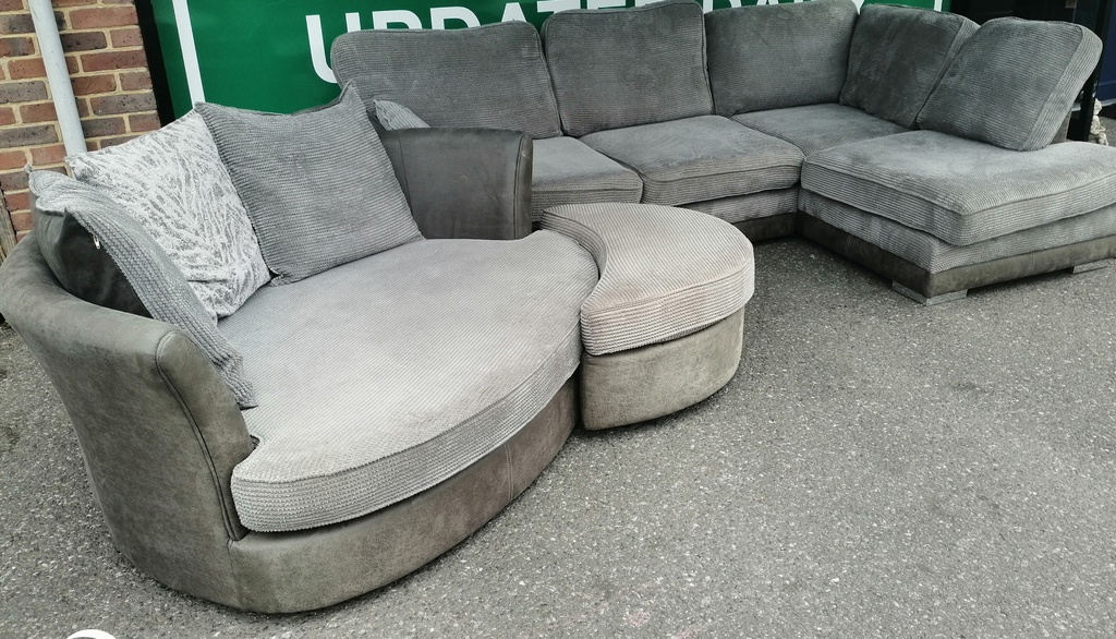 Lovely grey corner sofa