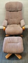 Swivel/Reliner Armchair And Stool Set