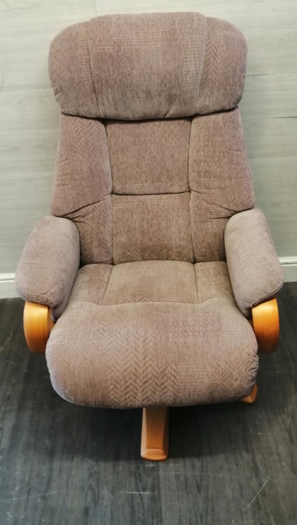 Swivel/Reliner Armchair And Stool Set