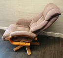 Swivel/Reliner Armchair And Stool Set