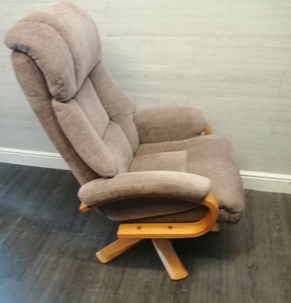 Swivel/Reliner Armchair And Stool Set