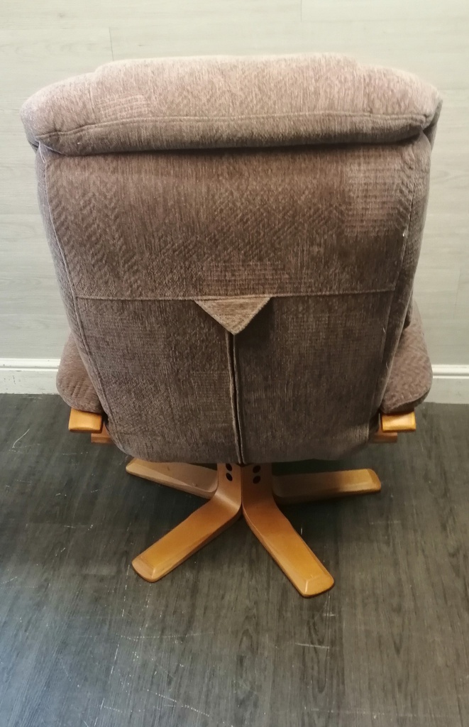 Swivel/Reliner Armchair And Stool Set