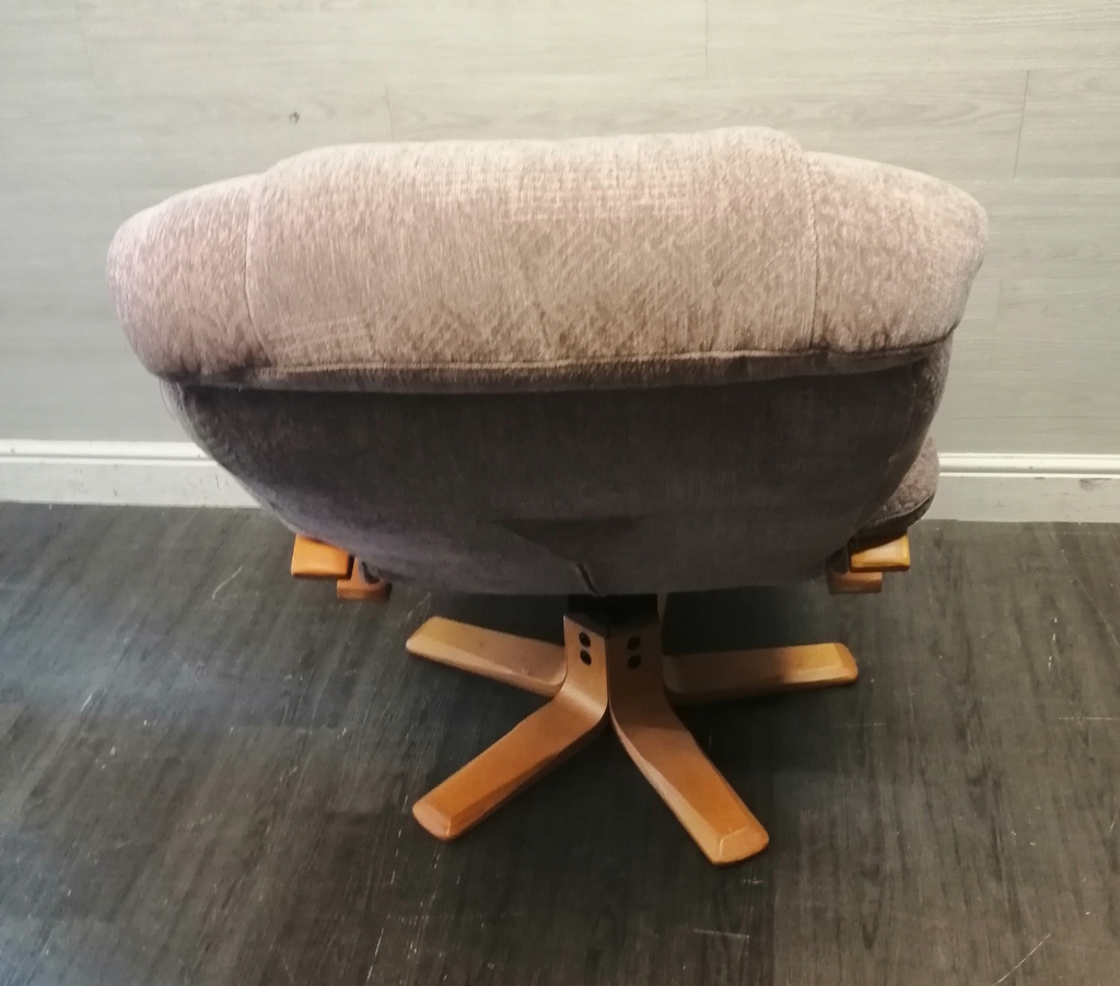 Swivel/Reliner Armchair And Stool Set