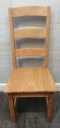 SET OF SIX LADDER BACK DINING CHAIRS