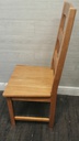 SET OF SIX LADDER BACK DINING CHAIRS