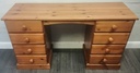 Pine Eight Drawer Dressing Table / Desk