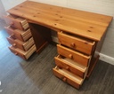 Pine Eight Drawer Dressing Table / Desk