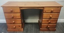 Pine Eight Drawer Dressing Table / Desk