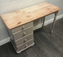 SOLID PINE FOUR DRAWER SHABBY CHIC DESK / DRESSING TABLE