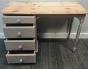 SOLID PINE FOUR DRAWER SHABBY CHIC DESK / DRESSING TABLE