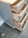 SOLID PINE FOUR DRAWER SHABBY CHIC DESK / DRESSING TABLE