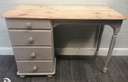 SOLID PINE FOUR DRAWER SHABBY CHIC DESK / DRESSING TABLE
