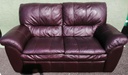 Leather two seater sofa