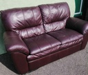 Leather two seater sofa